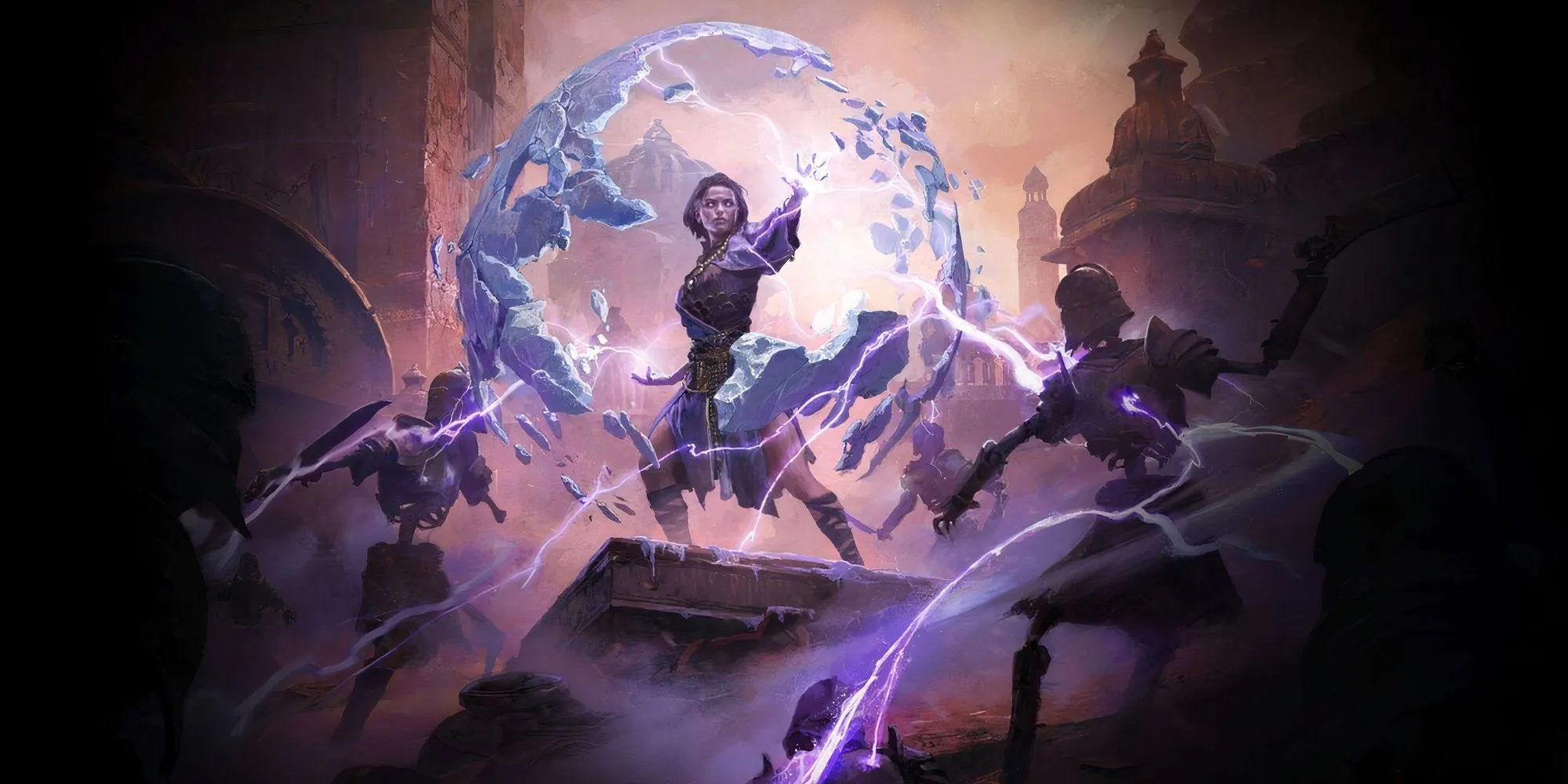 Pháp Sư Stormweaver sử dụng kỹ năng Spark mạnh mẽ trong Path of Exile II