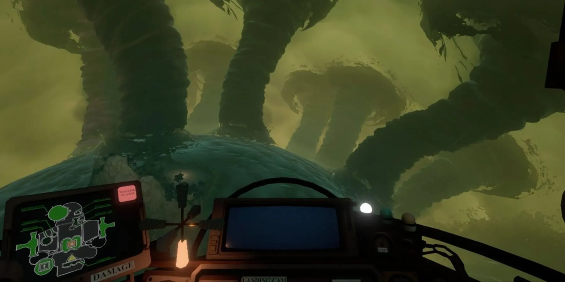 Phi hành gia nhìn về phía hành tinh trong không gian bao la của Outer Wilds.