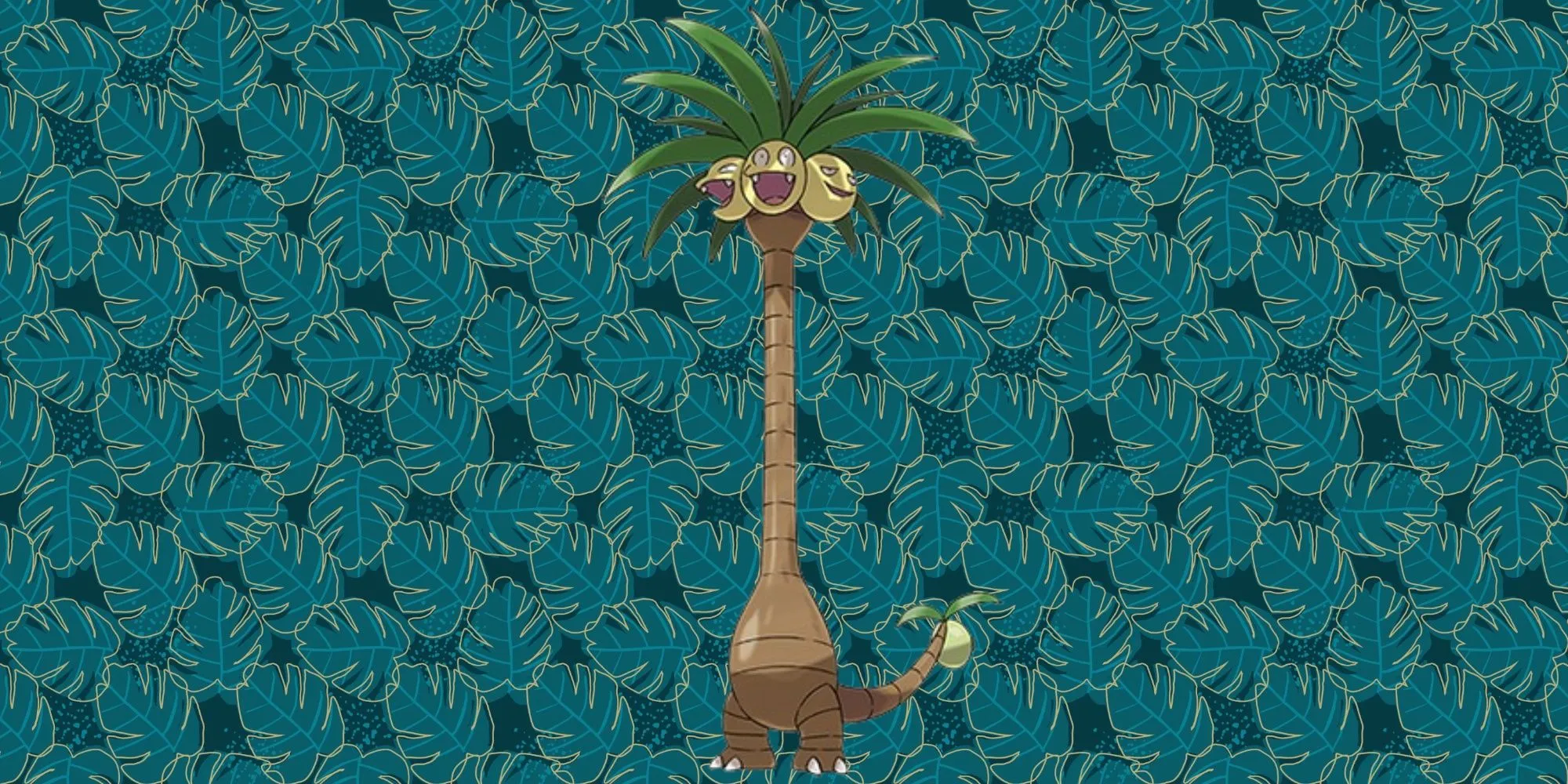Pokémon Exeggutor dạng Alola với chiếc cổ dài vươn cao như cây dừa