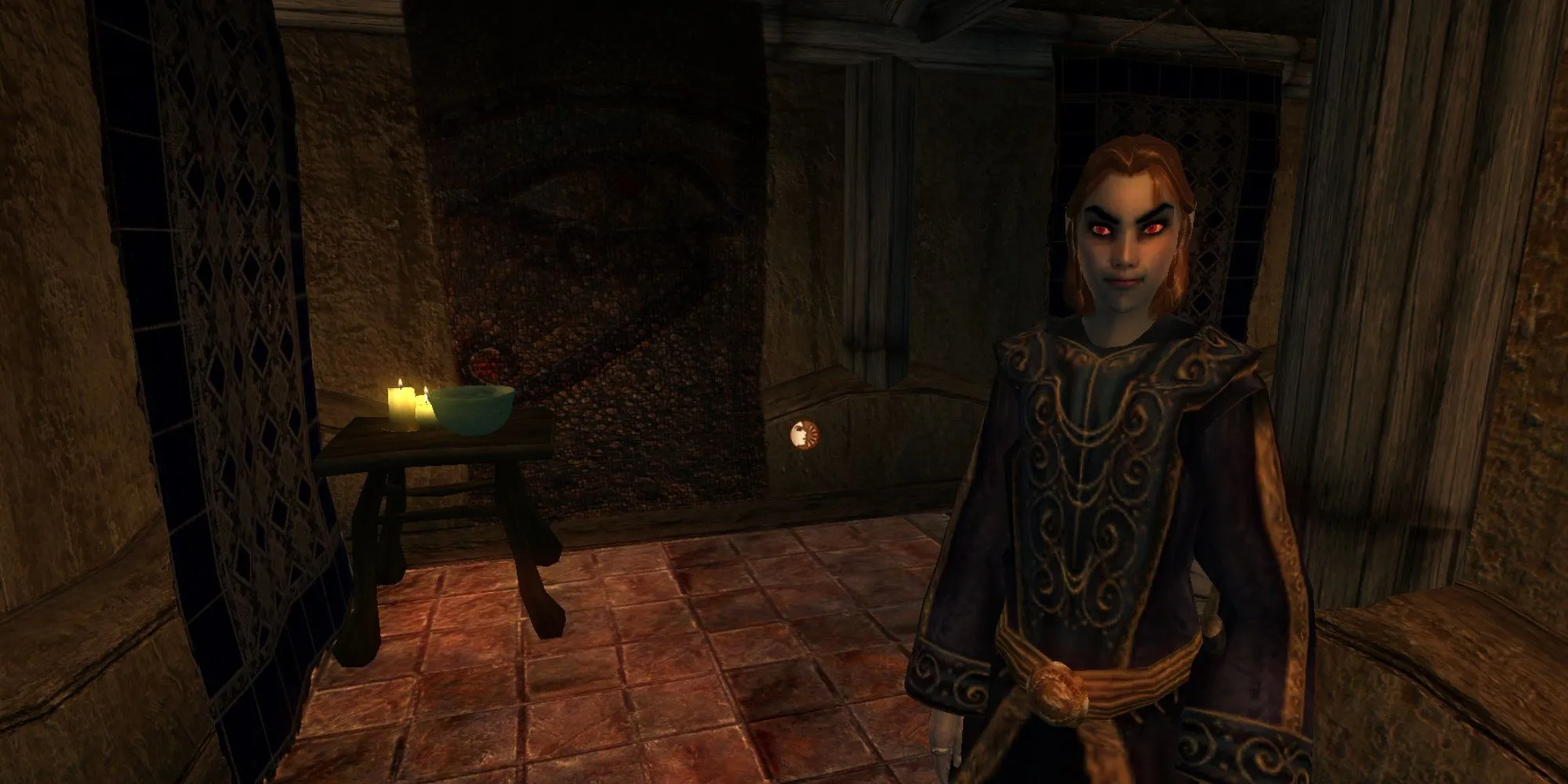 Ranis Athrys, lãnh đạo của Balmora trong The Elder Scrolls III: Morrowind, được thể hiện qua mod Morroblivion.