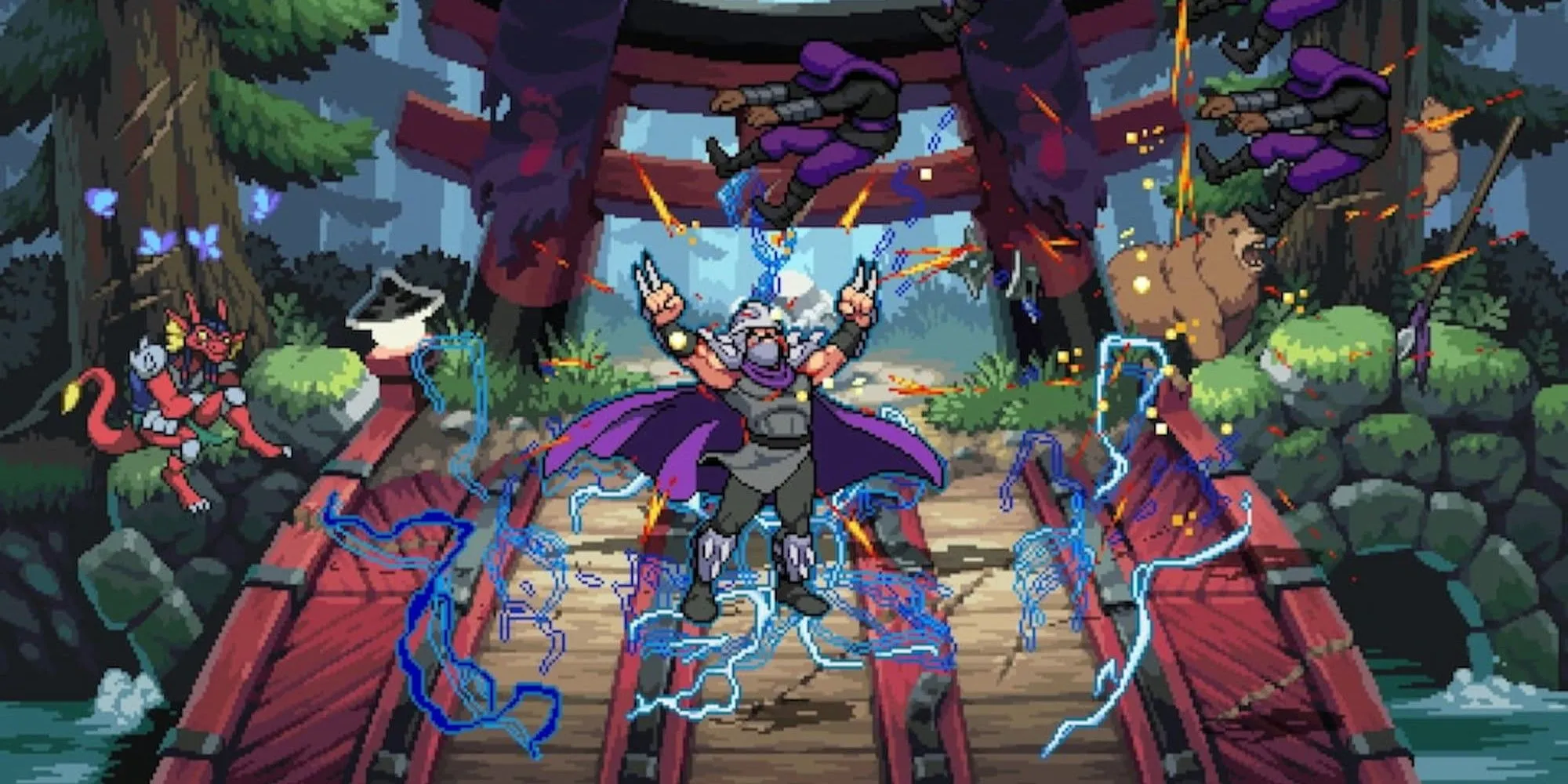 Shredder đối đầu với các Ninja Rùa trong Teenage Mutant Ninja Turtles Shredder's Revenge