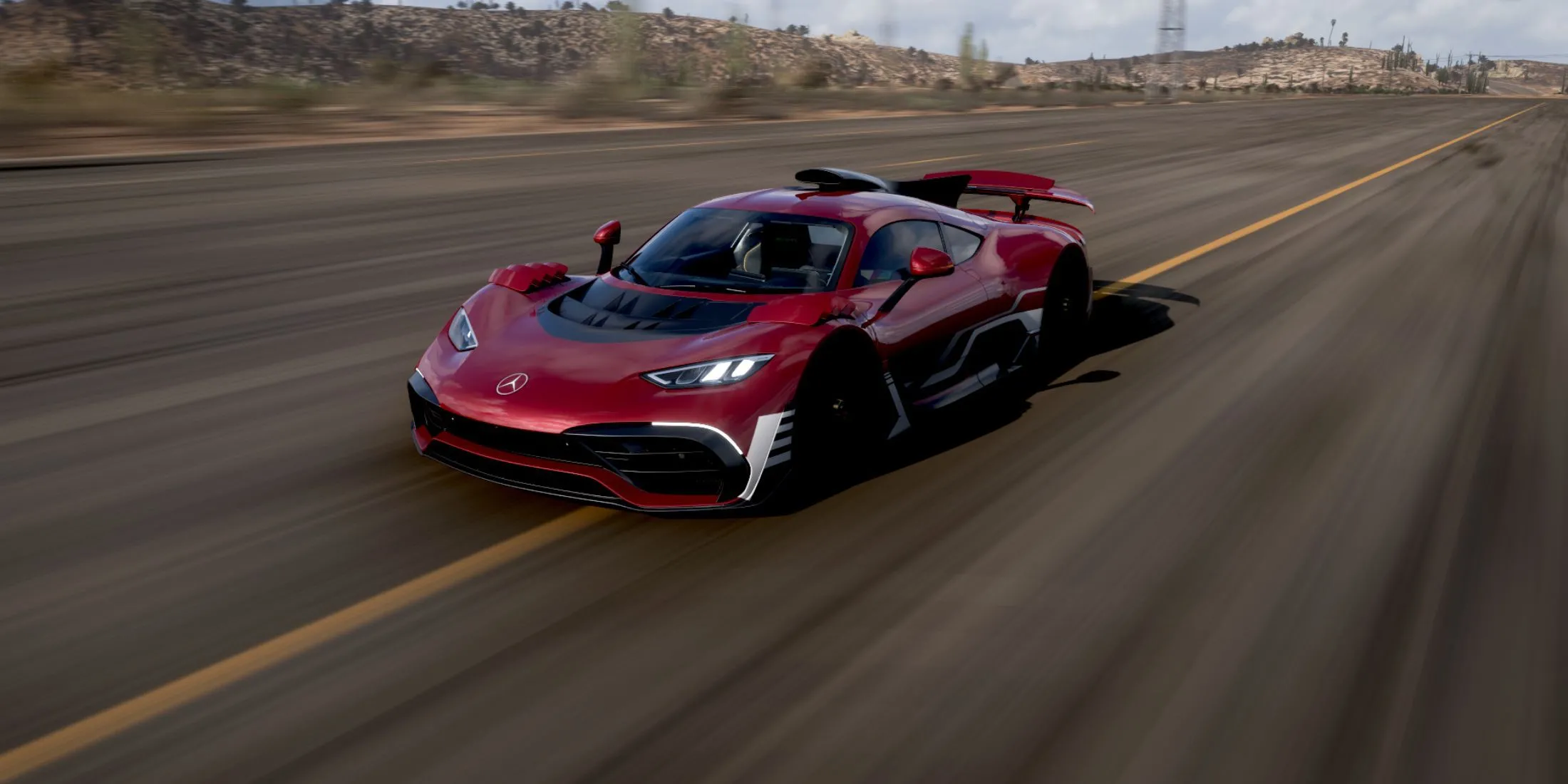 Siêu xe Mercedes-AMG ONE, xe bìa của Forza Horizon 5, trên đường đua