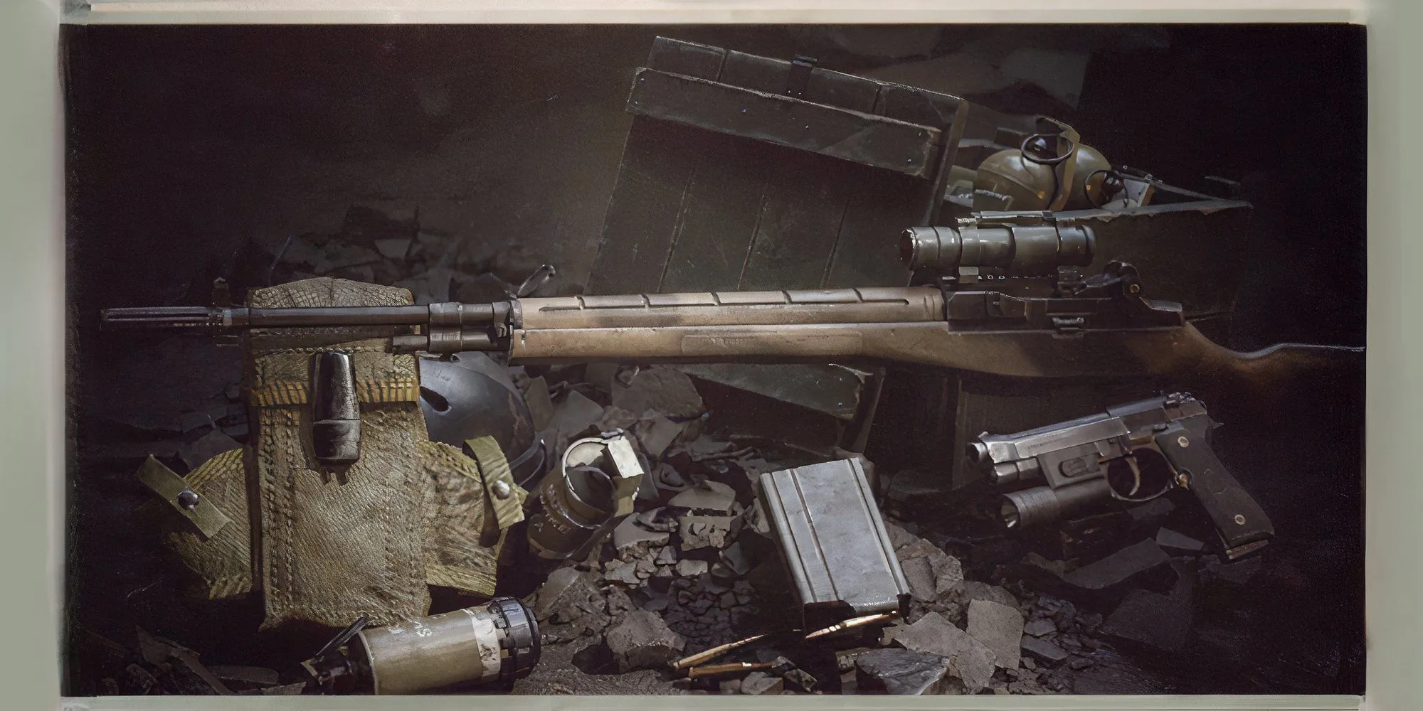 Súng trường chiến đấu M21 với ống ngắm red dot trong Delta Force Black Hawk Down
