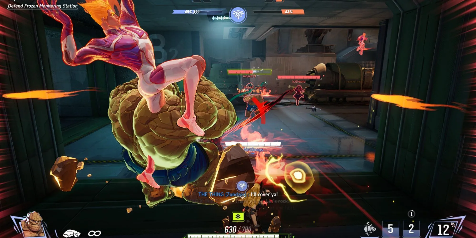 The Thing thể hiện khả năng chống chịu sát thương trong giao tranh Marvel Rivals