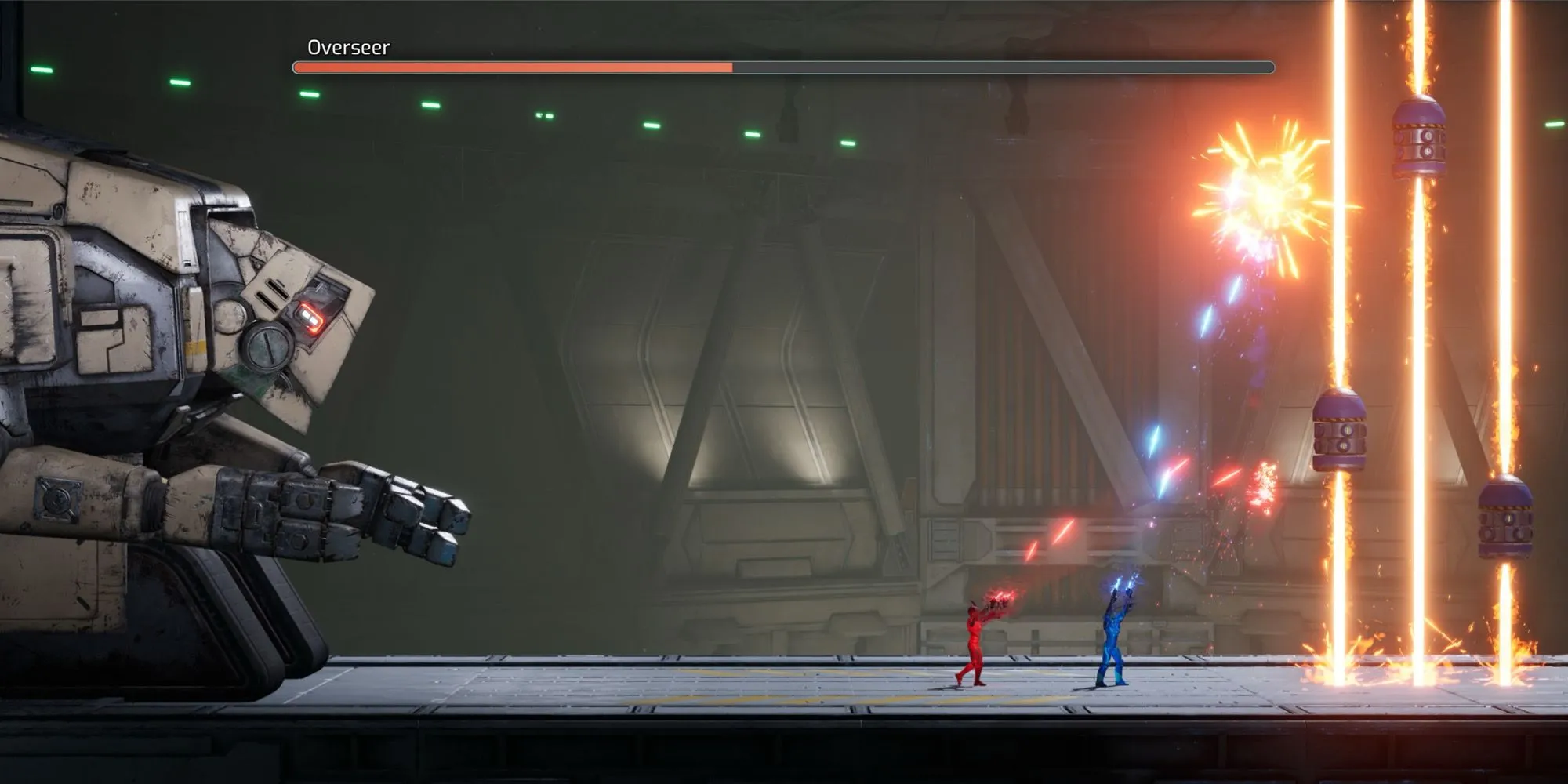 Trùm Overseer trong trận chiến kiểu twin-stick shooter đầy thử thách của Split Fiction