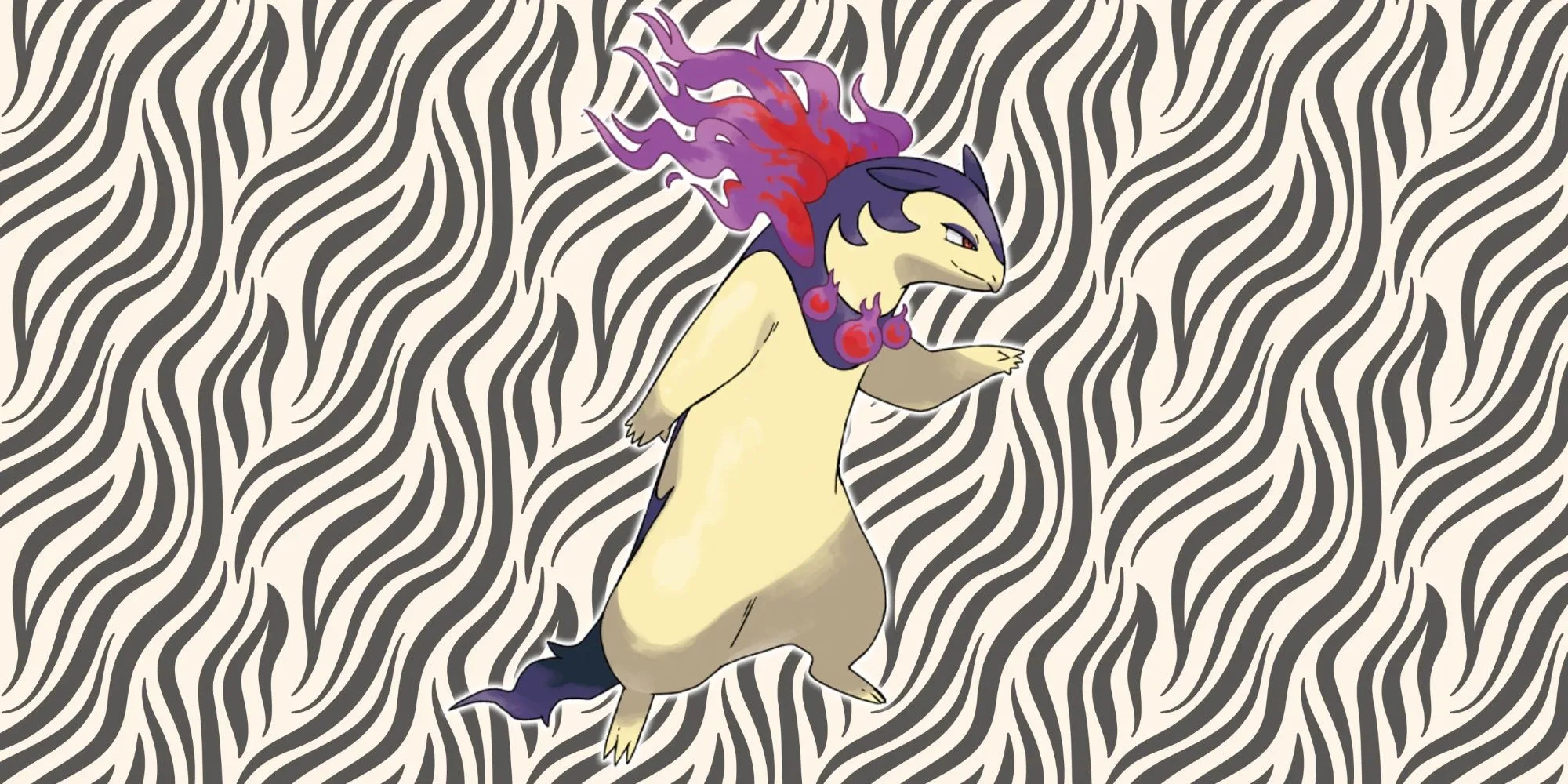 Typhlosion dạng Hisui hệ Lửa Ma với ngọn lửa tím bí ẩn