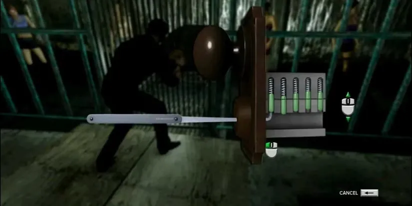 Wei Shen tập trung bẻ khóa với giao diện minigame trực quan trong Sleeping Dogs