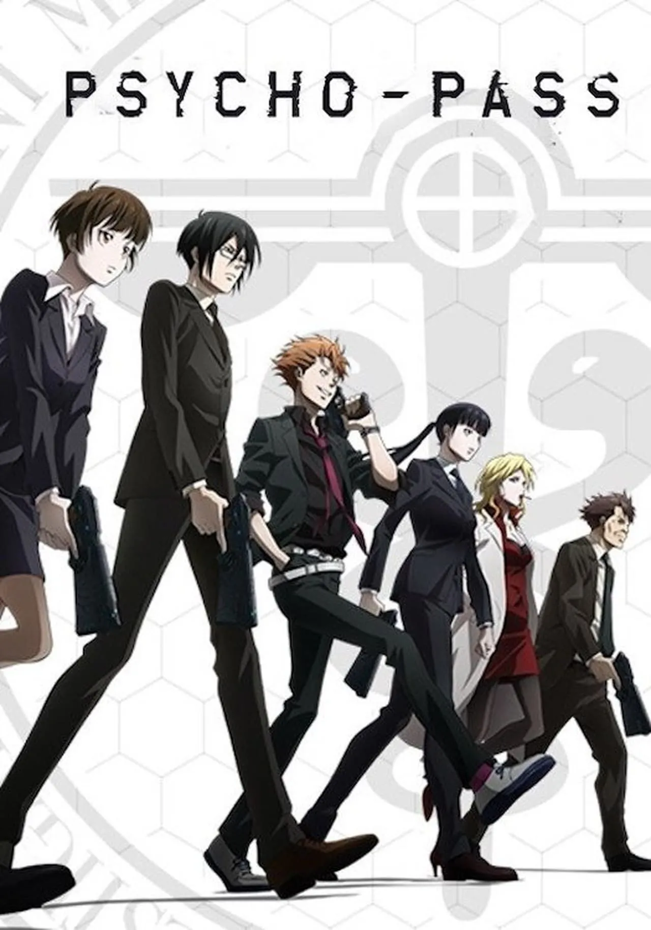 Akane Tsunemori và Shinya Kogami trong Psycho-Pass với hệ thống Sibyl