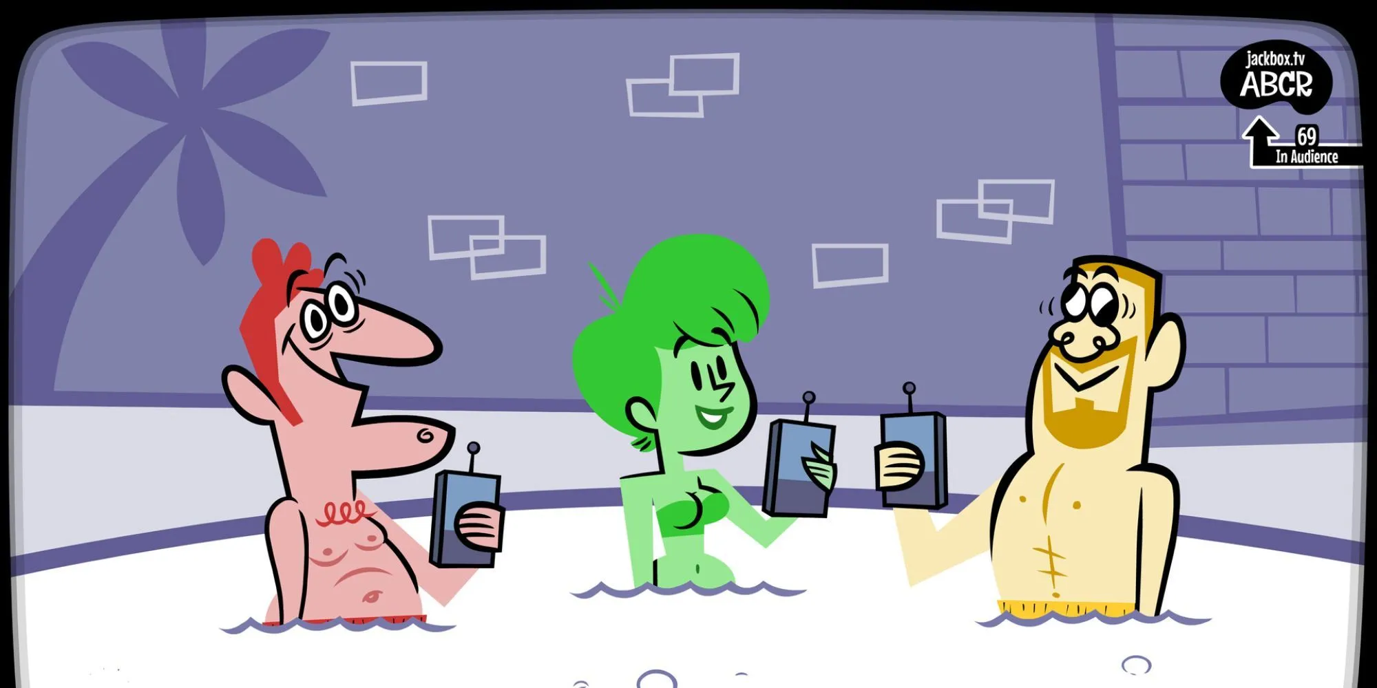 Ảnh quảng bá Jackbox Naughty Pack, một bộ game party dành cho người lớn của Jackbox Games