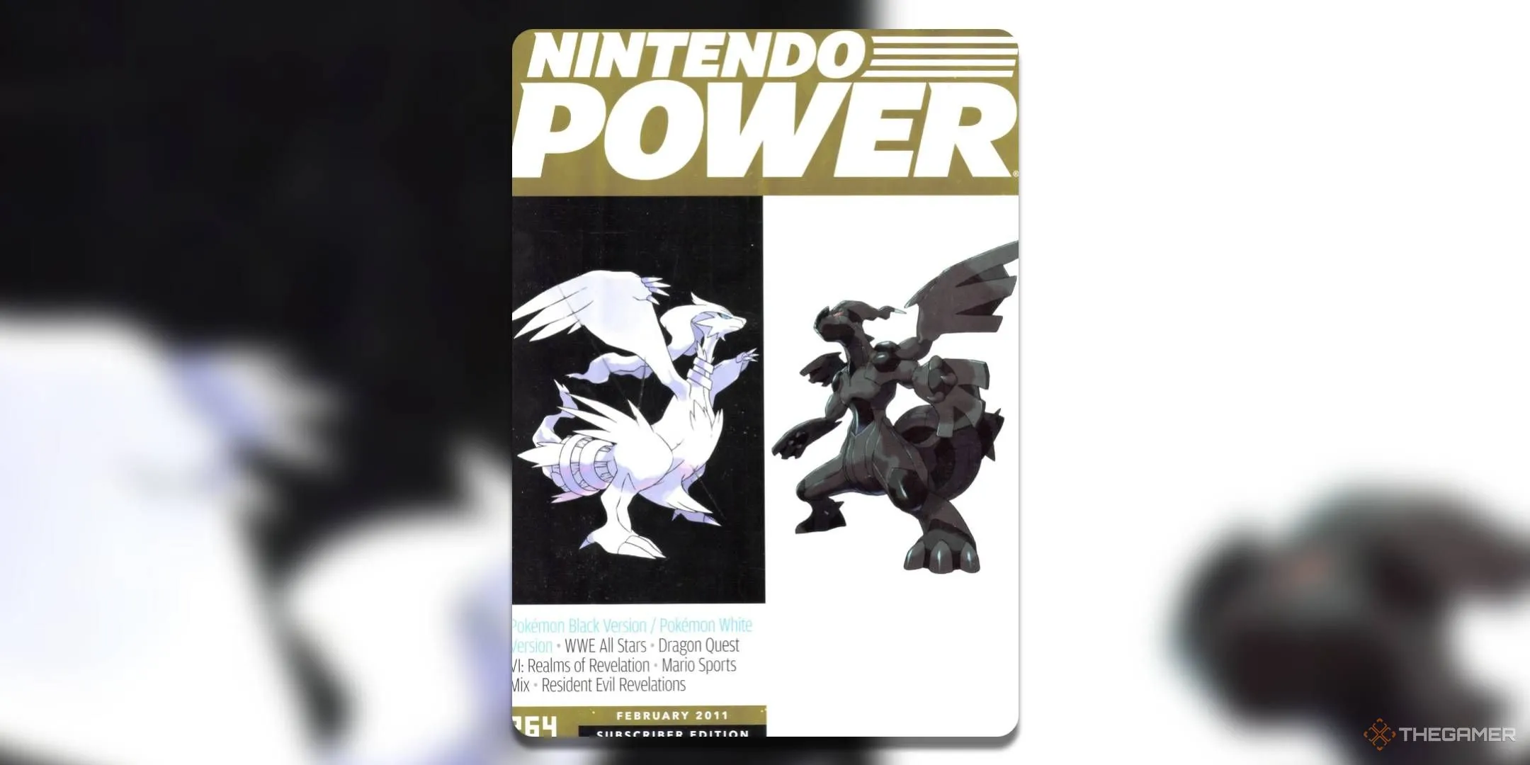 Bìa độc quyền tạp chí Nintendo Power số 264 với Reshiram và Zekrom của Pokémon Black & White.