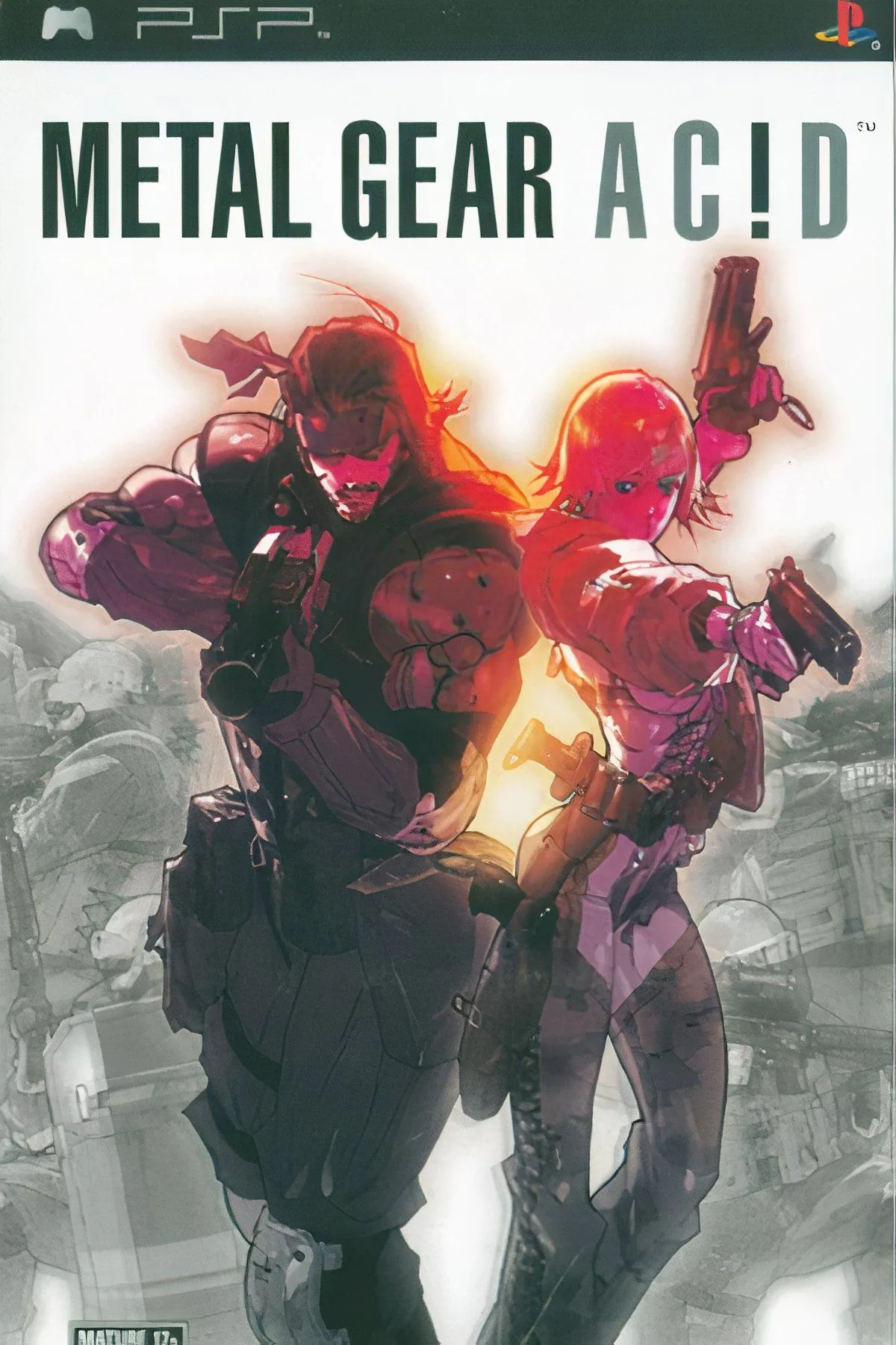 Bìa game Metal Gear Acid với hình ảnh Solid Snake