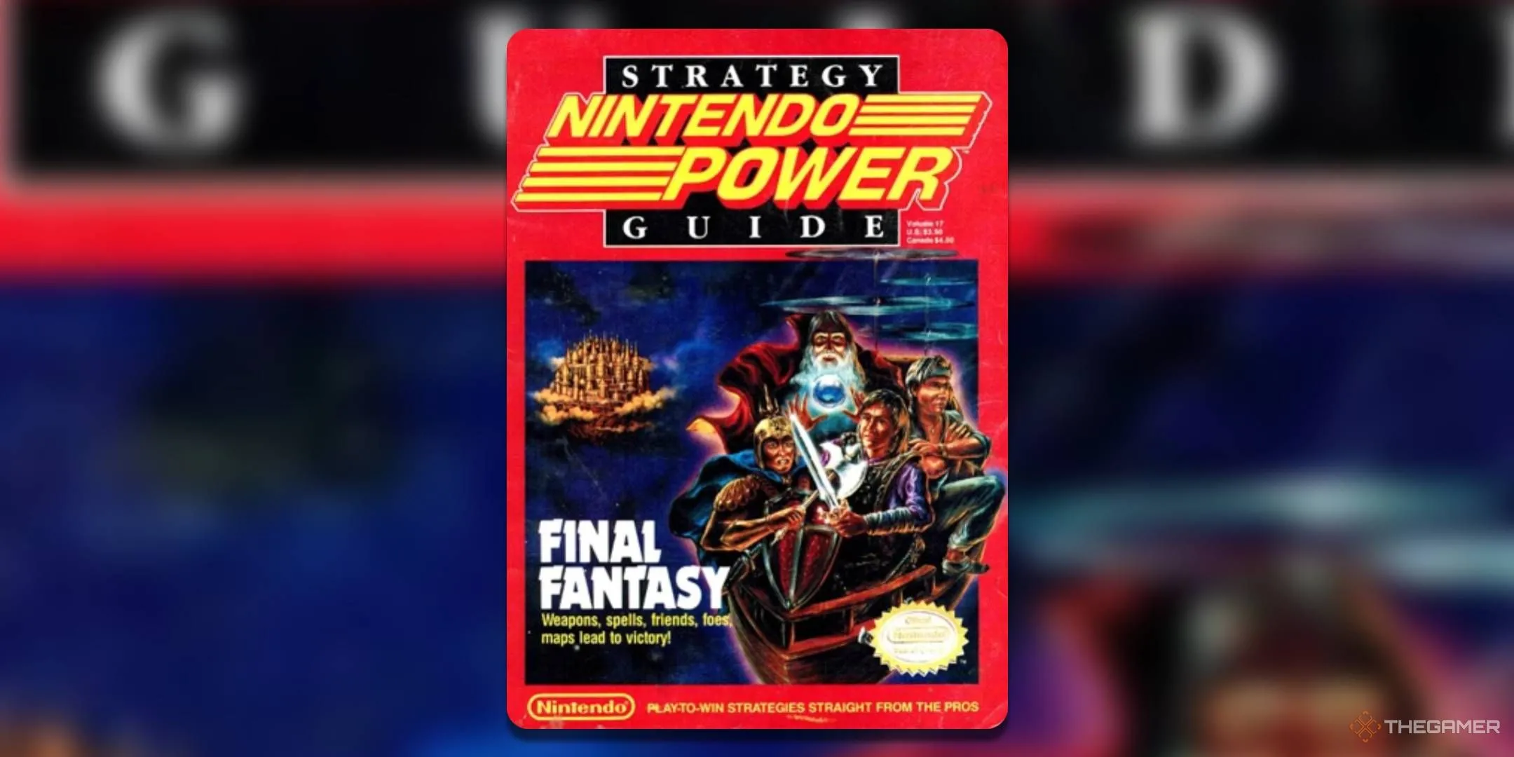 Bìa tạp chí Nintendo Power Volume 17, ấn phẩm hướng dẫn chiến lược game Final Fantasy gốc.