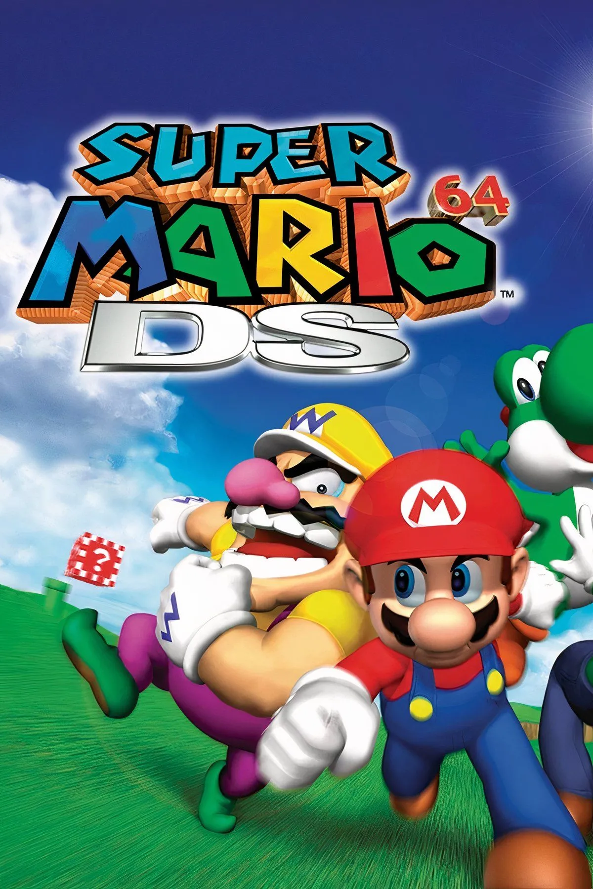 Bốn nhân vật Mario, Luigi, Wario và Yoshi xuất hiện trong Super Mario 64 DS, thể hiện sự mở rộng dàn nhân vật.