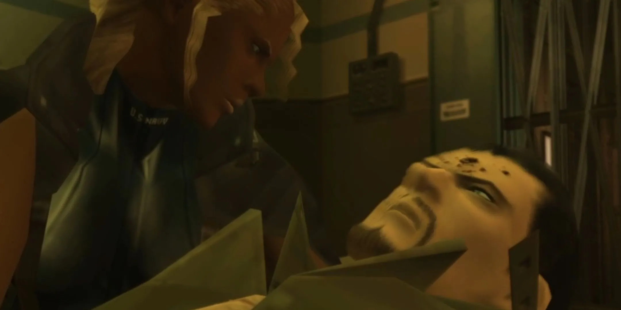 Cảnh Fortune nâng Vamp lên trong Metal Gear Solid 2: Sons of Liberty