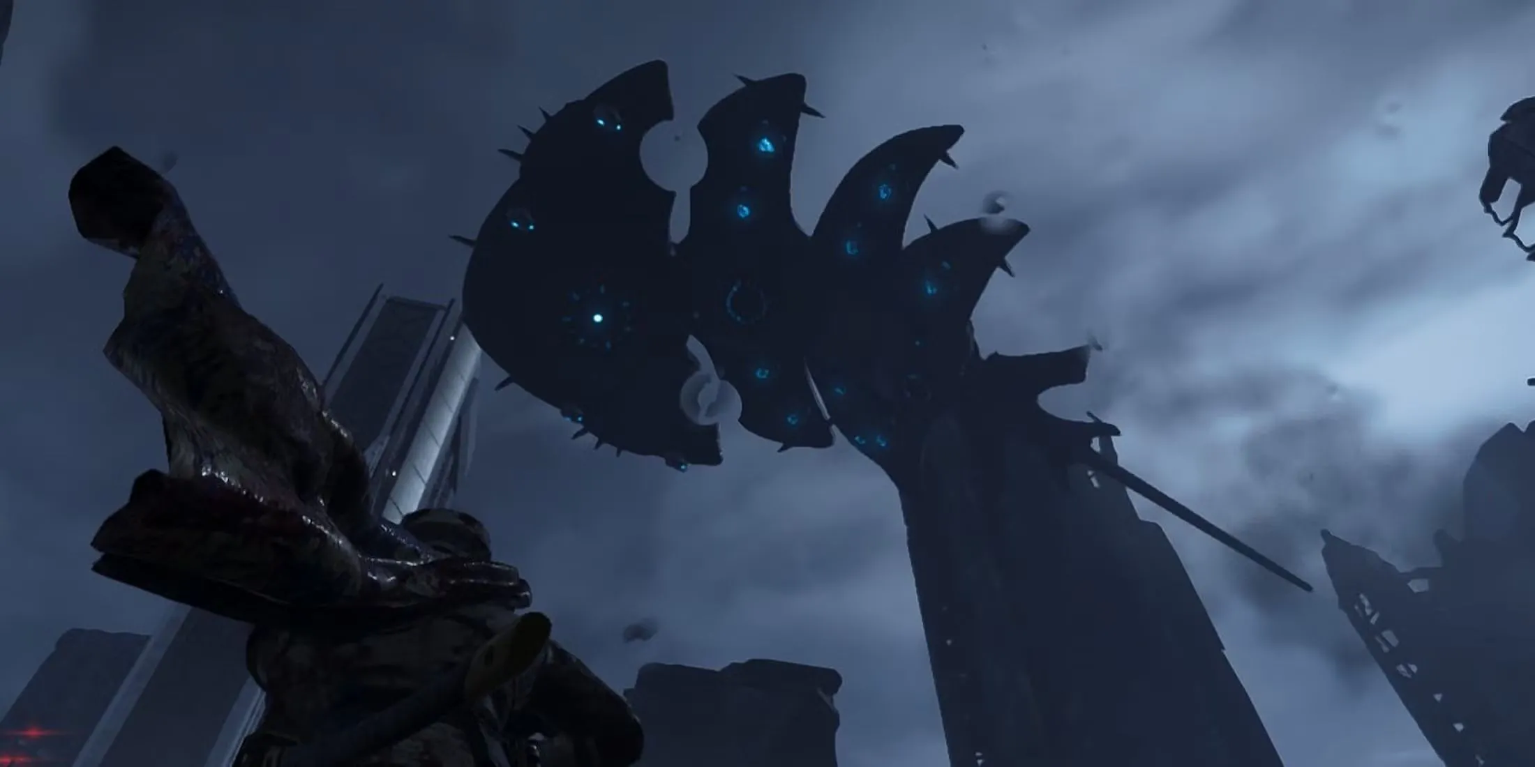 Game thủ Helldivers 2 đứng trên quái vật Leviathan đang bay, một khoảnh khắc kỳ lạ và hài hước trong game.
