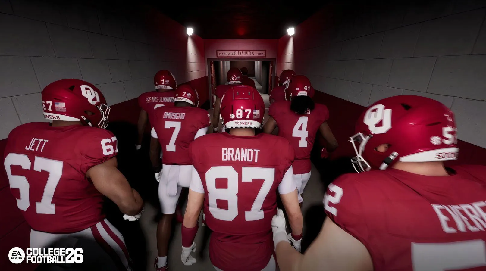 Góc nhìn cận cảnh cầu thủ trong EA Sports College Football 26