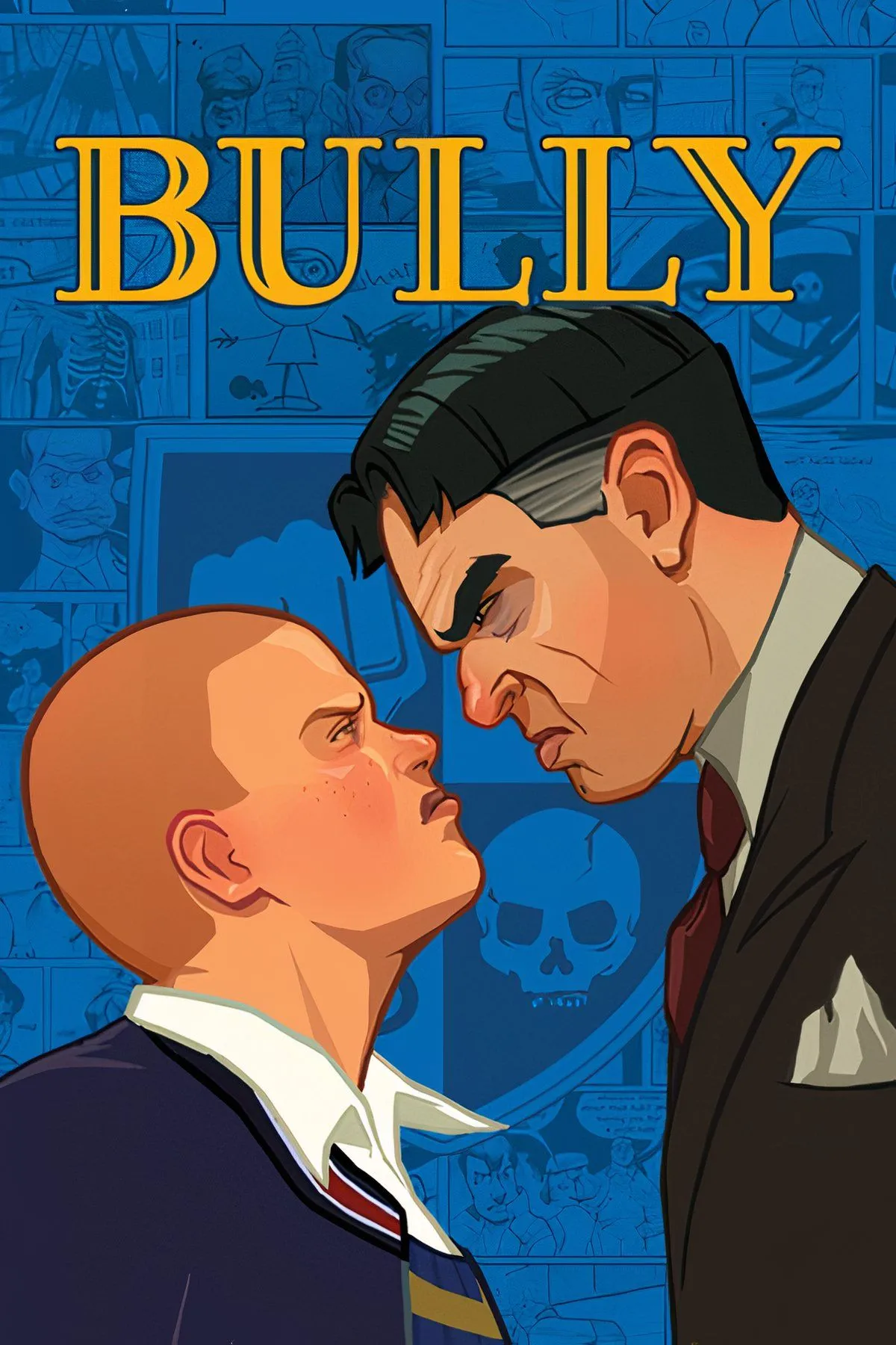 Hình ảnh bìa game Bully với nhân vật Jimmy Hopkins trong bộ đồng phục học sinh