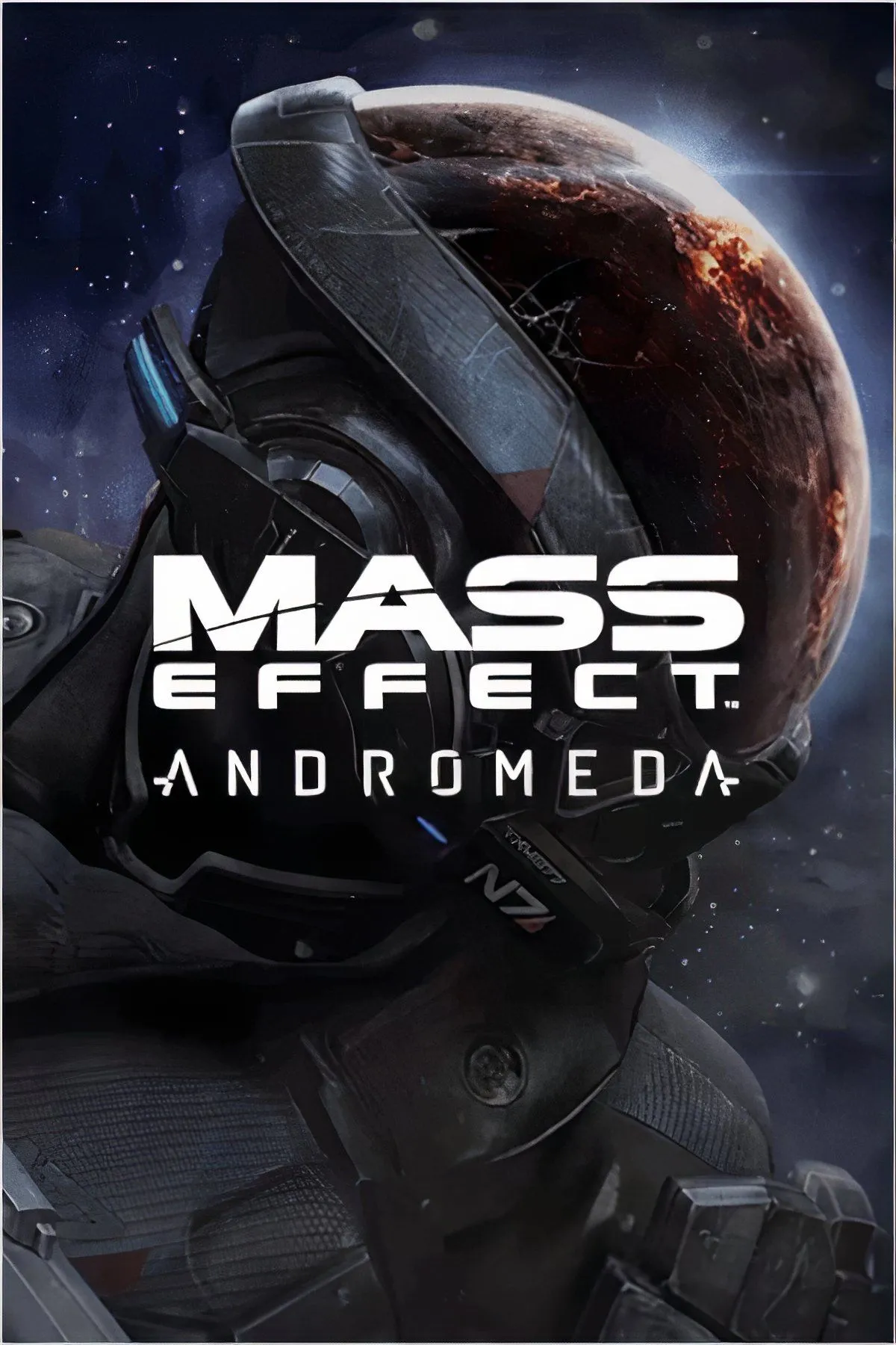 Hình ảnh bìa Mass Effect Andromeda minh họa các nhân vật trong game sci-fi thế giới mở