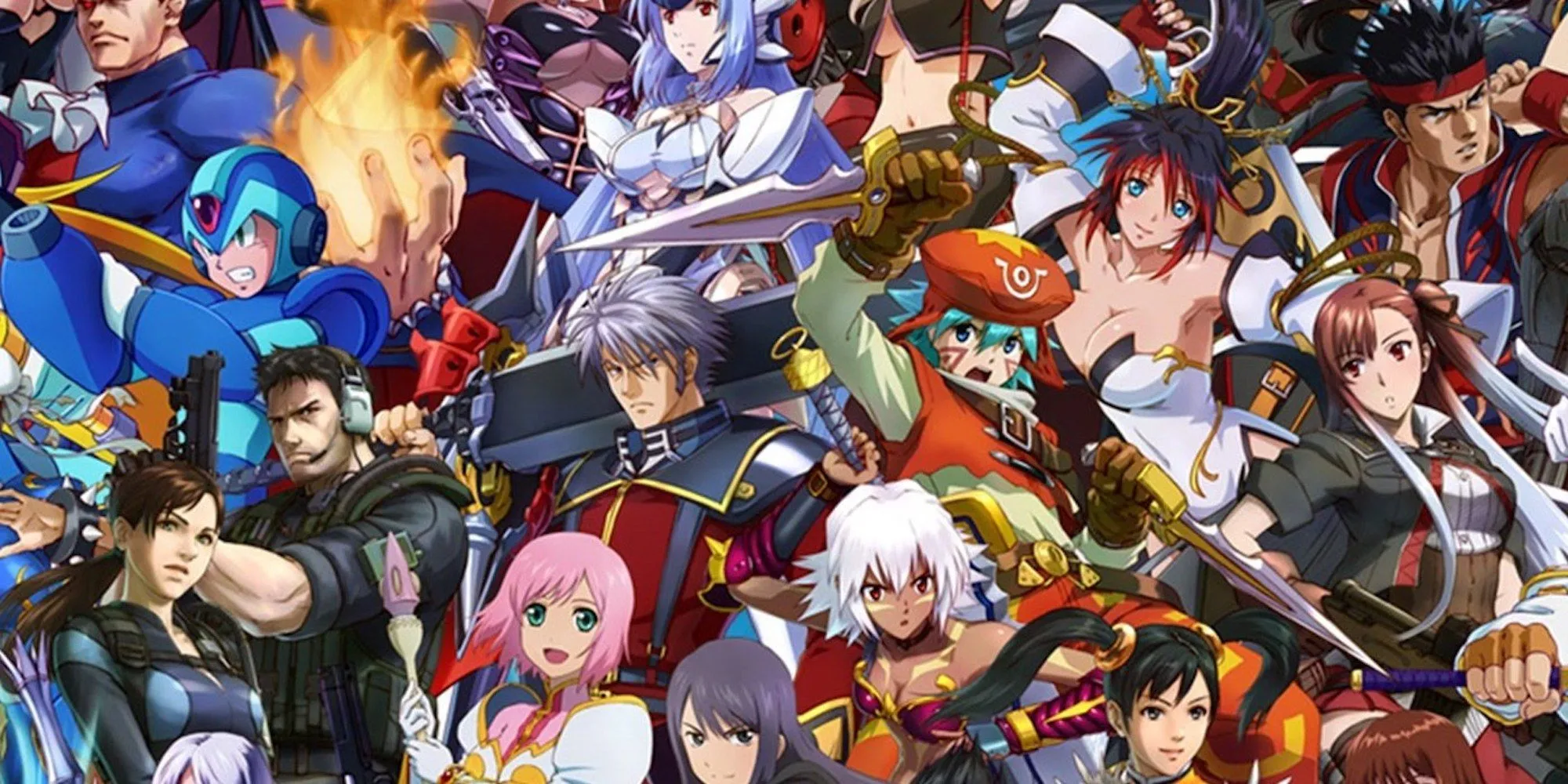 Hình ảnh quảng bá tổng hợp các nhân vật nổi tiếng trong Project X Zone