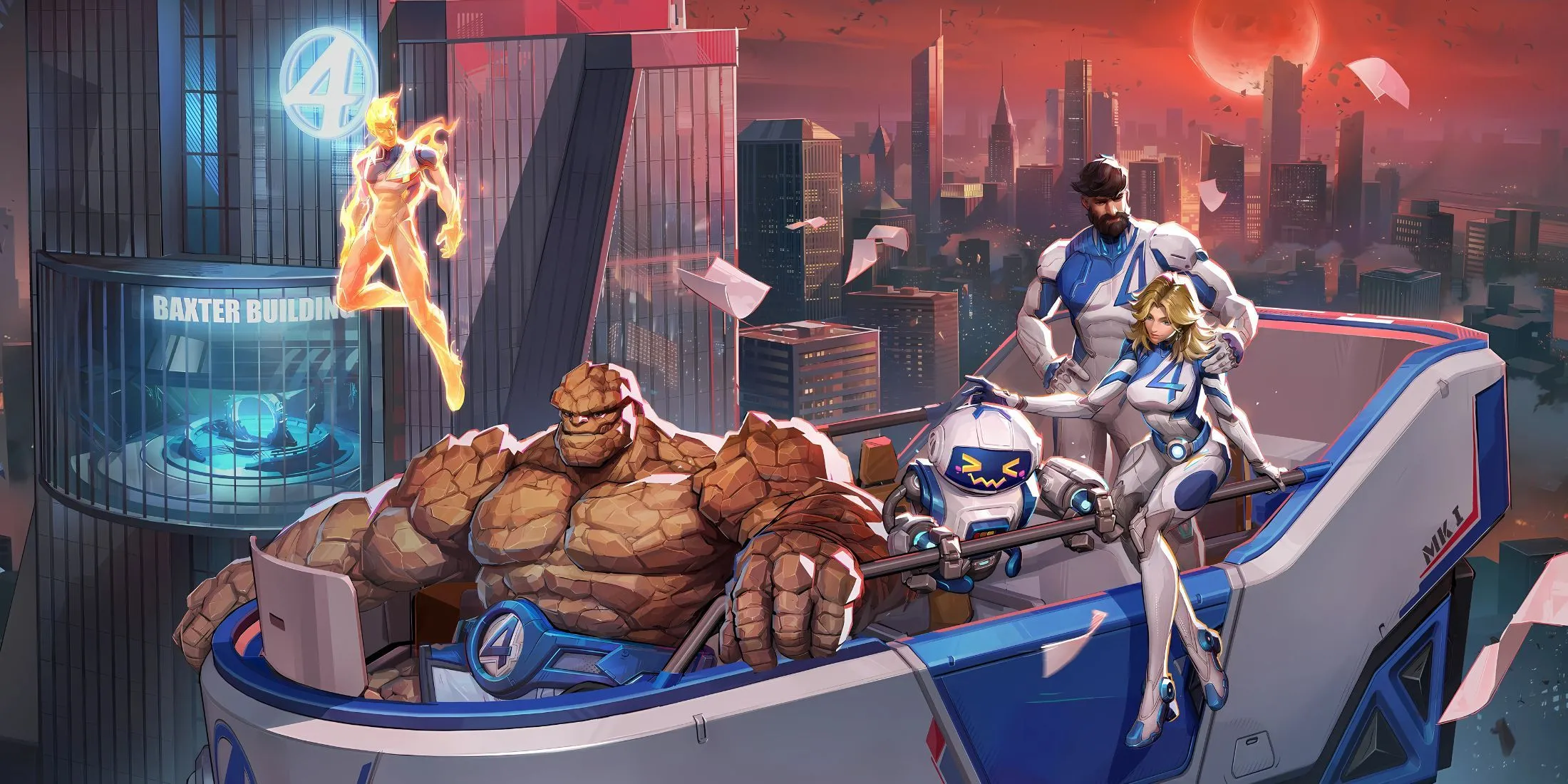 Human Torch và The Thing cùng thực hiện chiêu team-up "First Steps" trong Marvel Rivals.