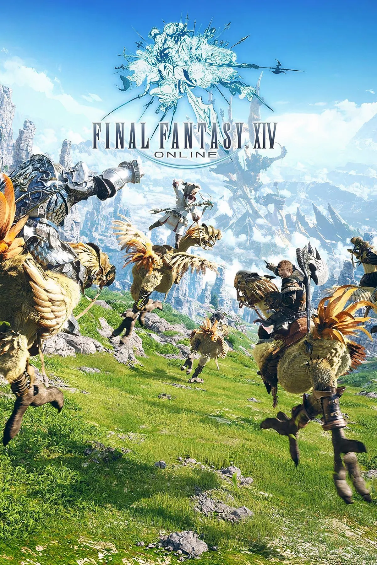logo Final Fantasy XIV trên nền tối