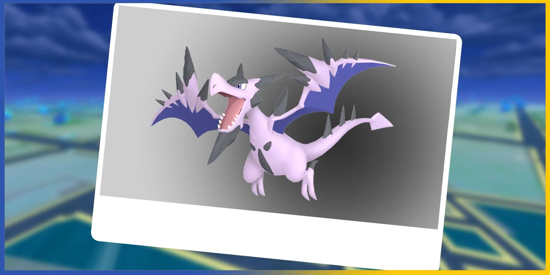 Mega Aerodactyl và phiên bản Shiny trong Pokemon GO, thể hiện tiềm năng bắt được sau khi chiến thắng Raid.