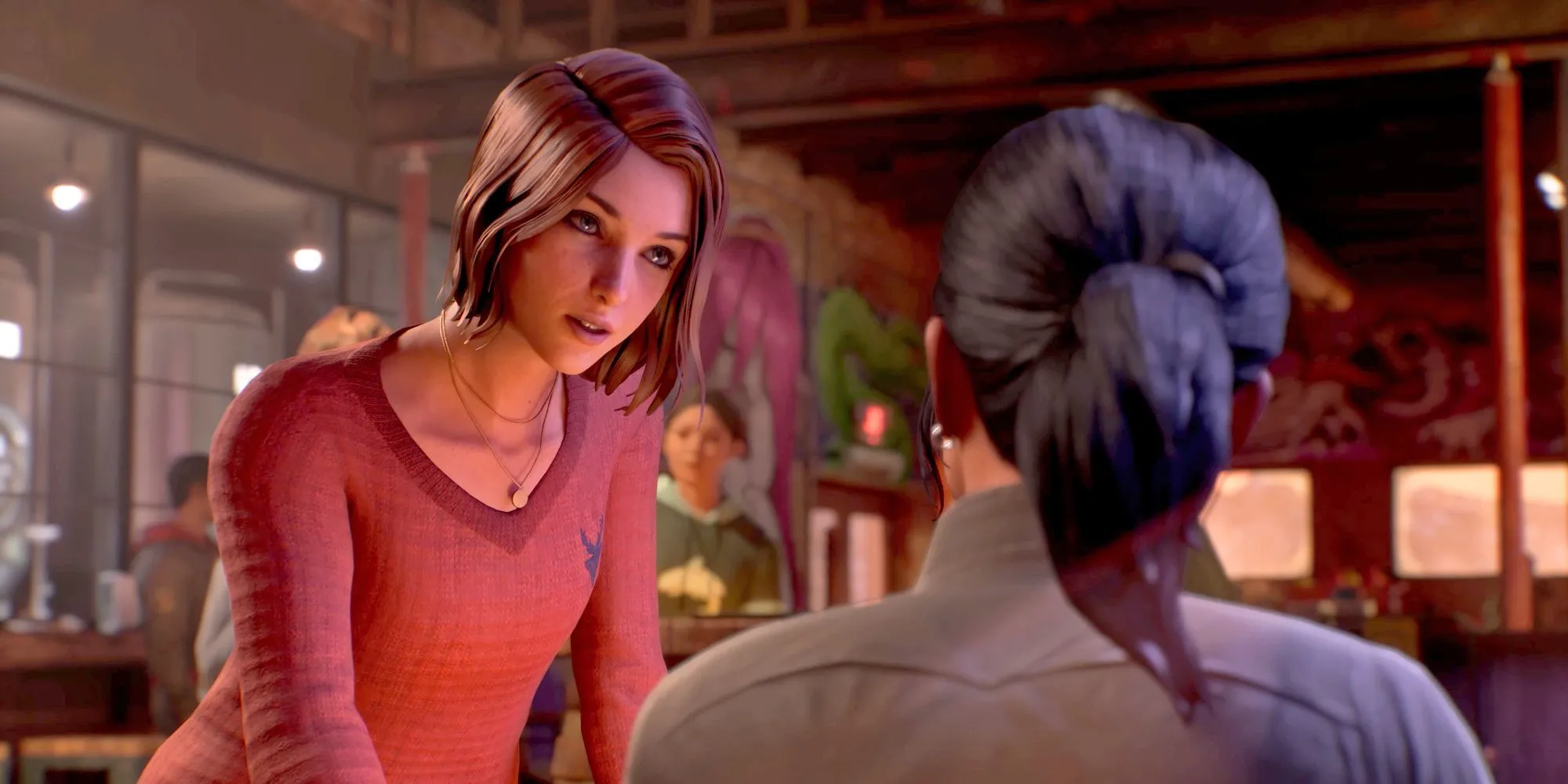 Nhân vật Max Caufield và Safi đang đối thoại trong cảnh game Life is Strange: Double Exposure
