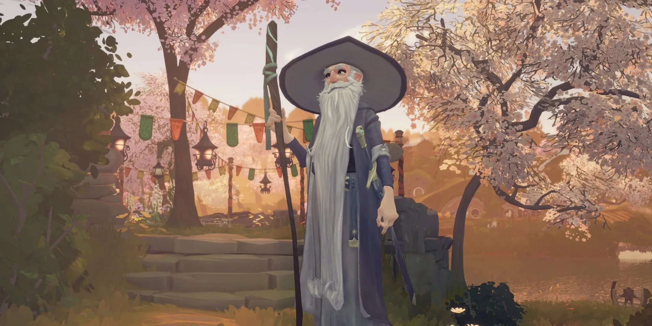 Phù thủy Gandalf ghé thăm làng Hobbiton trong Tales of the Shire