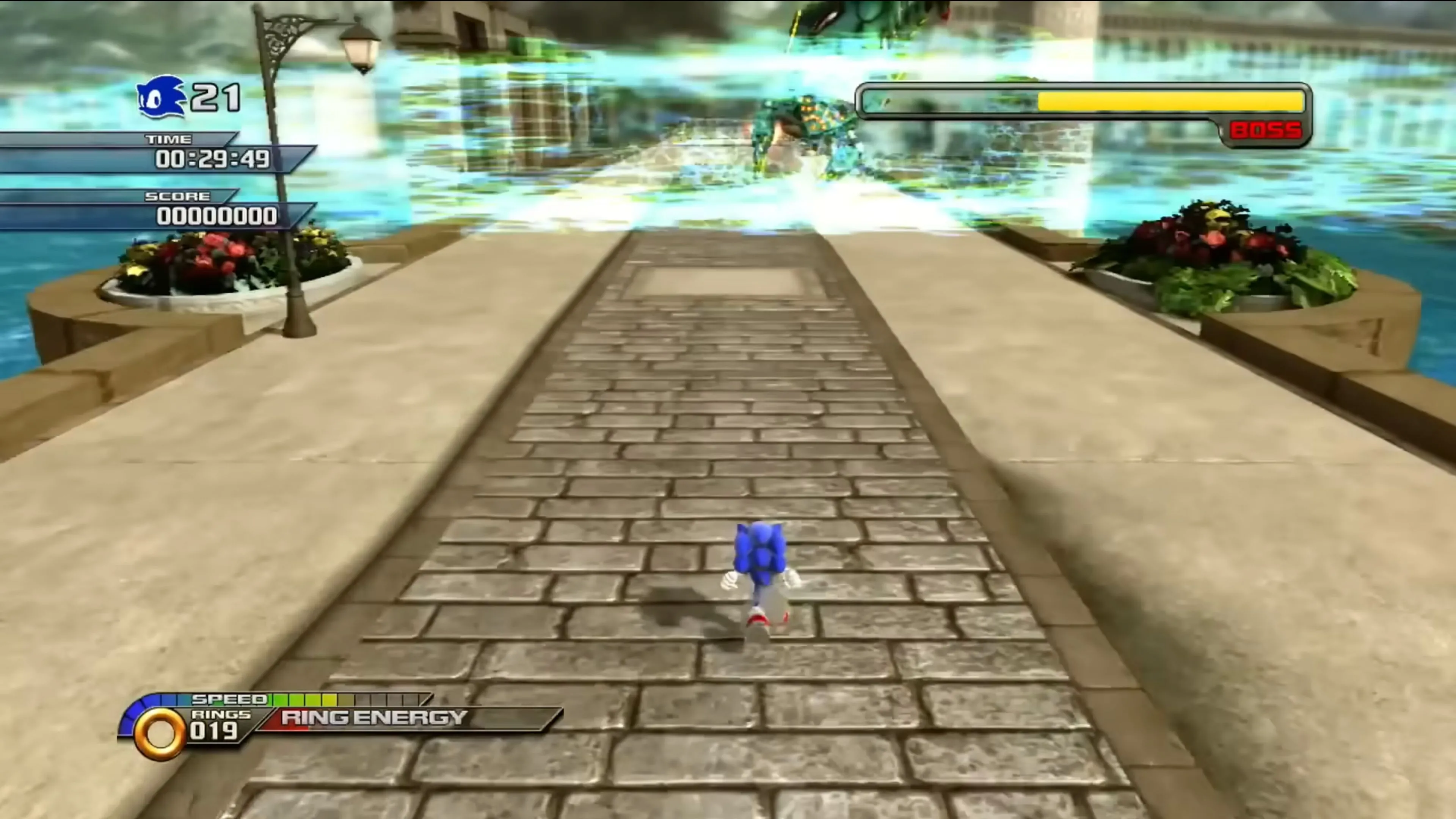 Sonic Unleashed với Werehog Sonic đang sẵn sàng chiến đấu trong màn đêm