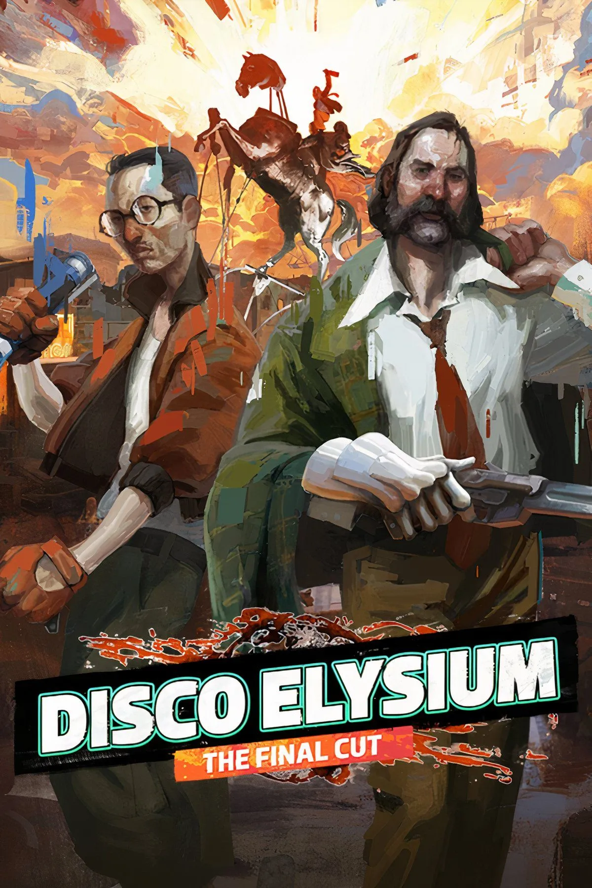 Thám tử Harry Du Bois và cộng sự Kim Kitsuragi trong Disco Elysium, khám phá vụ án