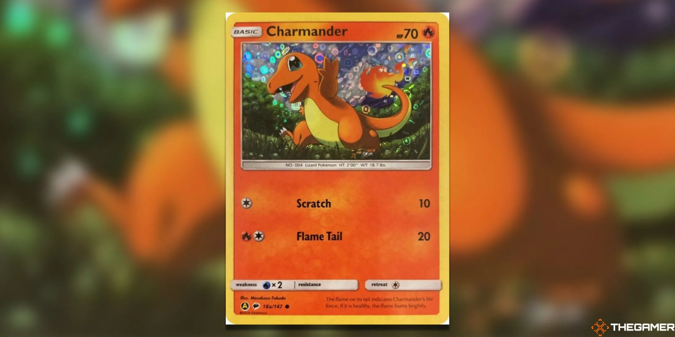 Thẻ bài Pokemon TCG Charmander 18a/147 promo General Mills đang vui vẻ chạy