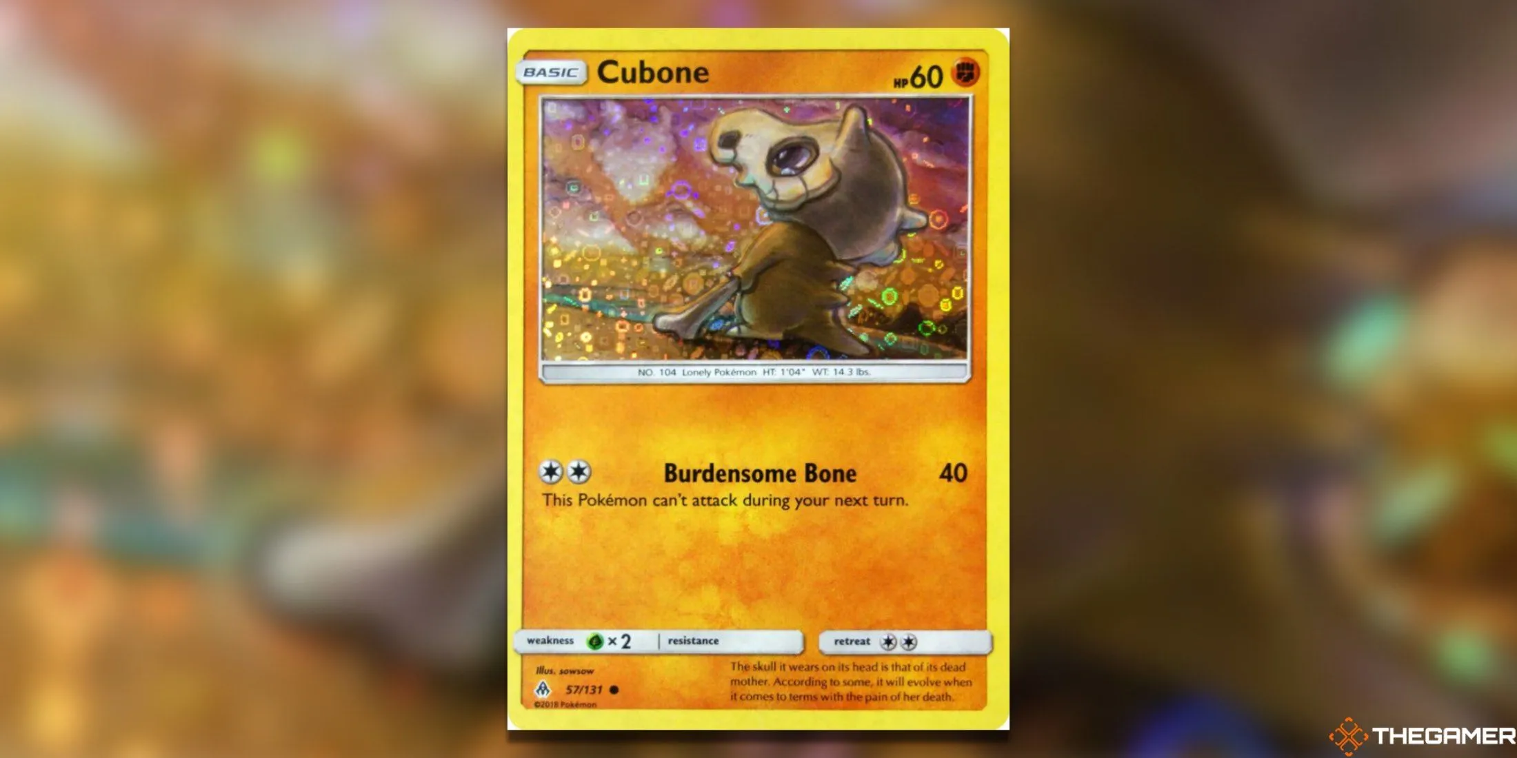 Thẻ bài Pokemon TCG Cubone 57/131 promo General Mills nhìn xa xăm