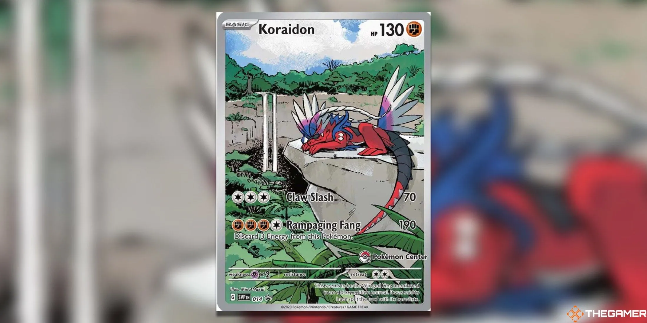 Thẻ bài promo độc quyền Pokemon Center của Koraidon từ bộ Scarlet & Violet