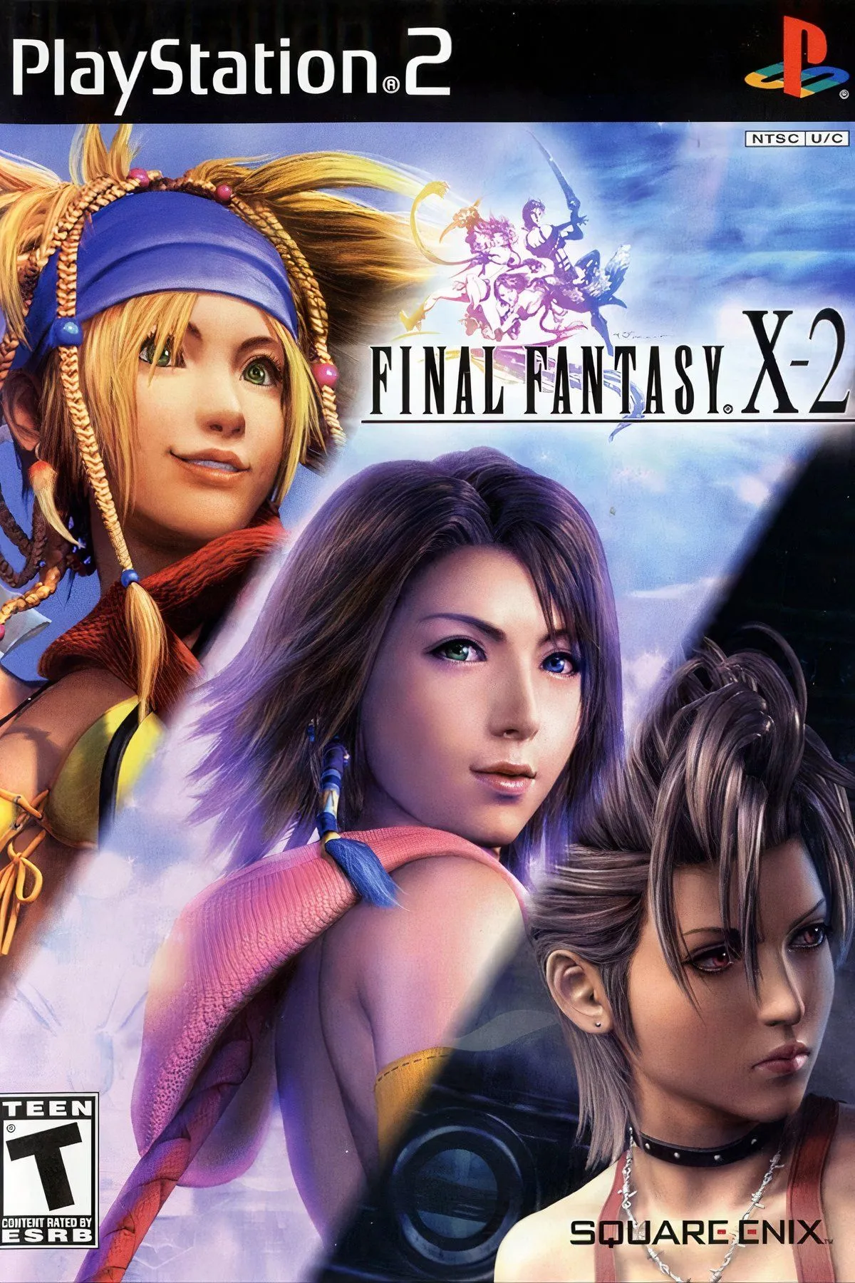 Yuna, Rikku và Paine trong trang phục popstar từ Final Fantasy X-2, thể hiện phong cách độc đáo của game.