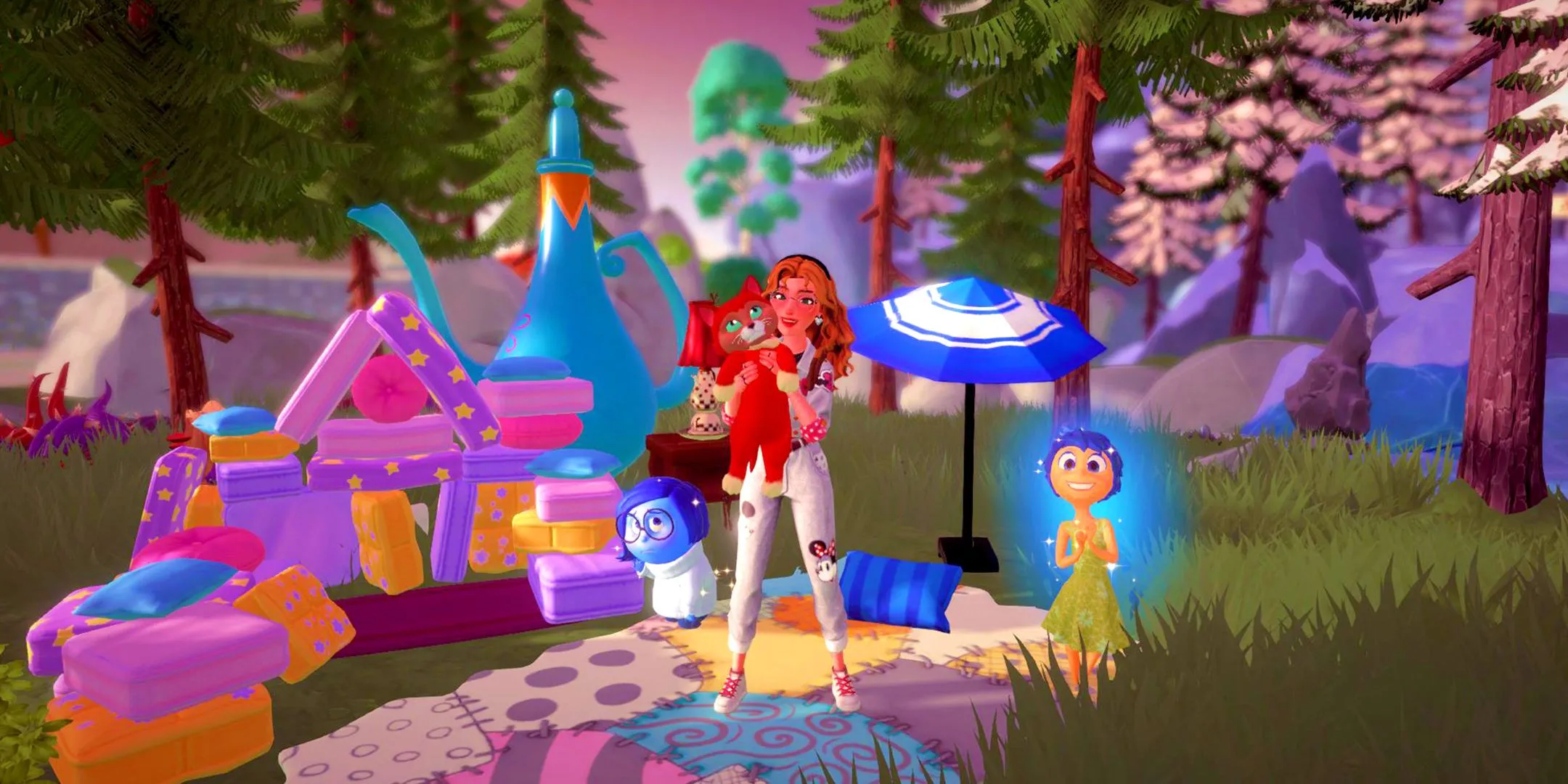 Cảnh trong game Disney Dreamlight Valley, có thể liên quan đến một nhiệm vụ mới với nhân vật Disney.