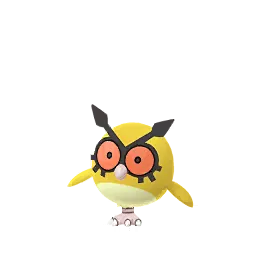 Hoothoot Shiny trong Pokemon GO có màu xanh lá cây