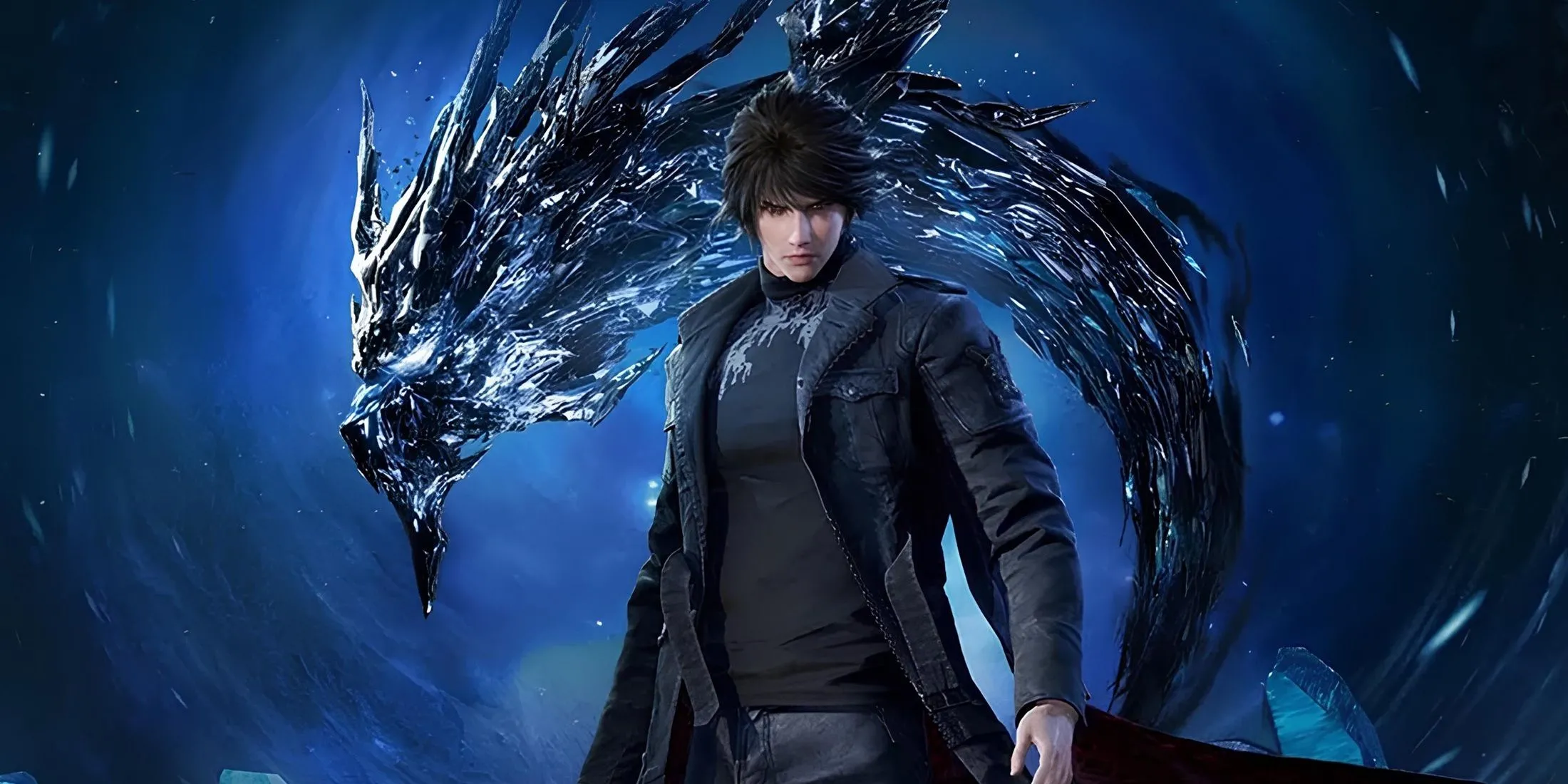Kaser trong Lost Soul Aside với bộ giáp màu xanh, thể hiện sự mạnh mẽ