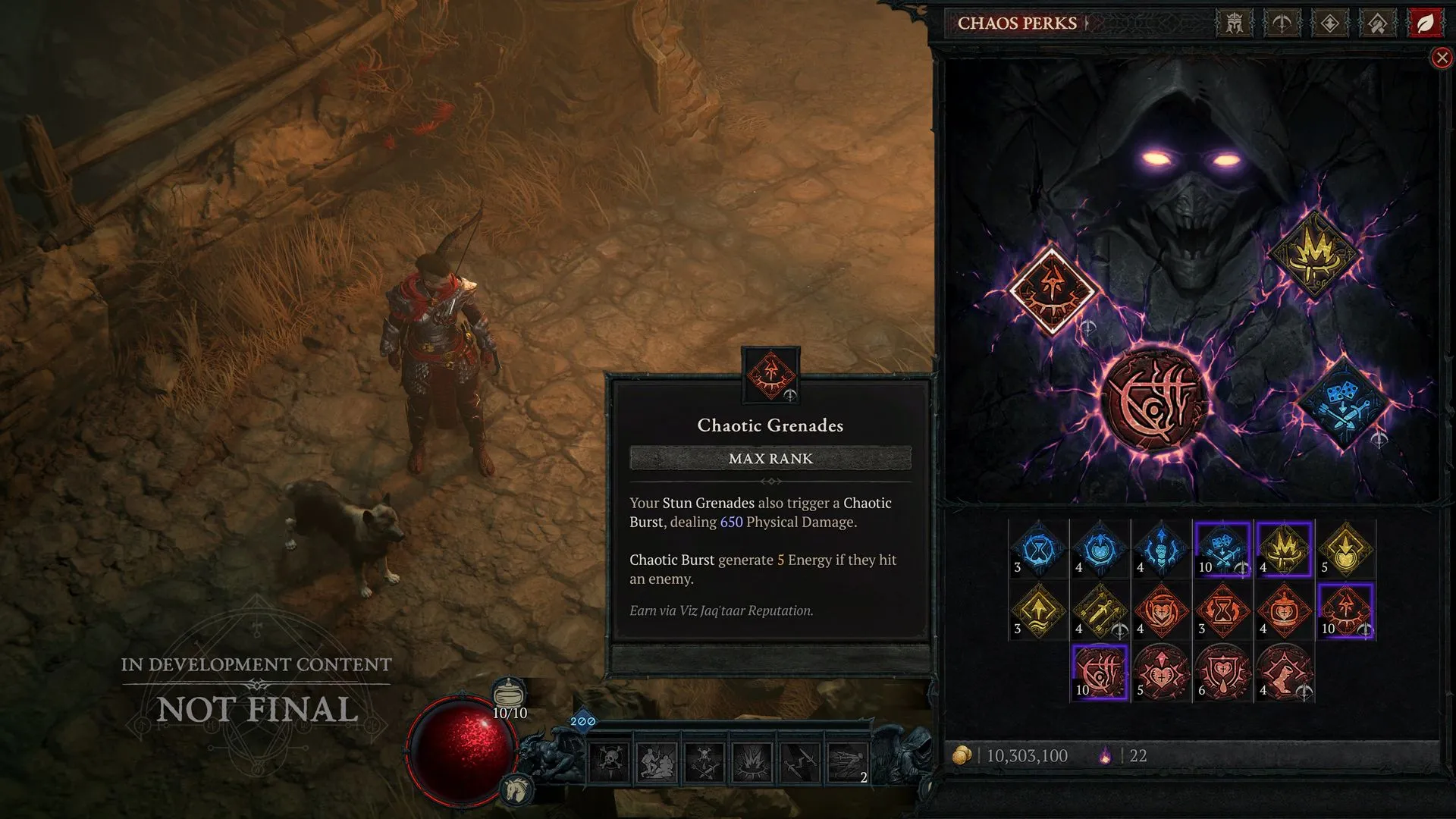 Mô tả tính năng Chaos Perks trên PTR Diablo 4 Season 10