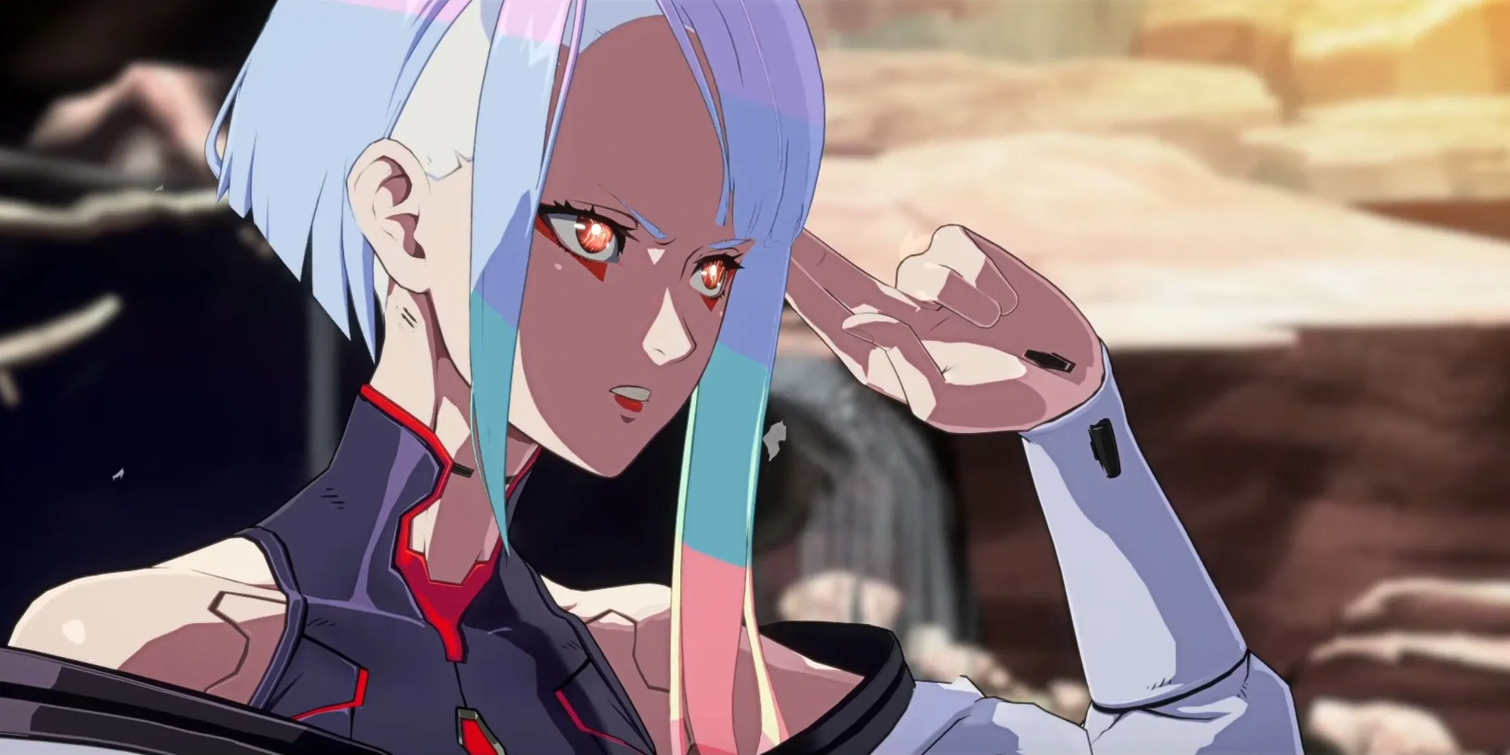 Nhân vật Lucy từ Cyberpunk Edgerunners xuất hiện trong game đối kháng Guilty Gear Strive