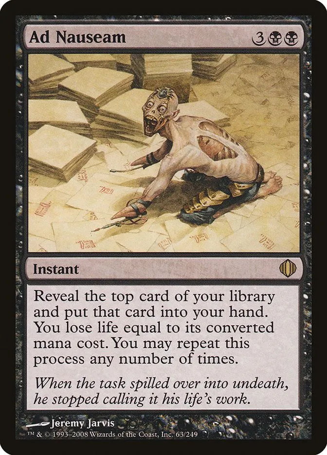 Thẻ bài Ad Nauseam Magic The Gathering - Rút bài hàng loạt cho deck đất