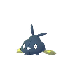 Trubbish Shiny trong Pokemon GO với màu xanh đậm hơn
